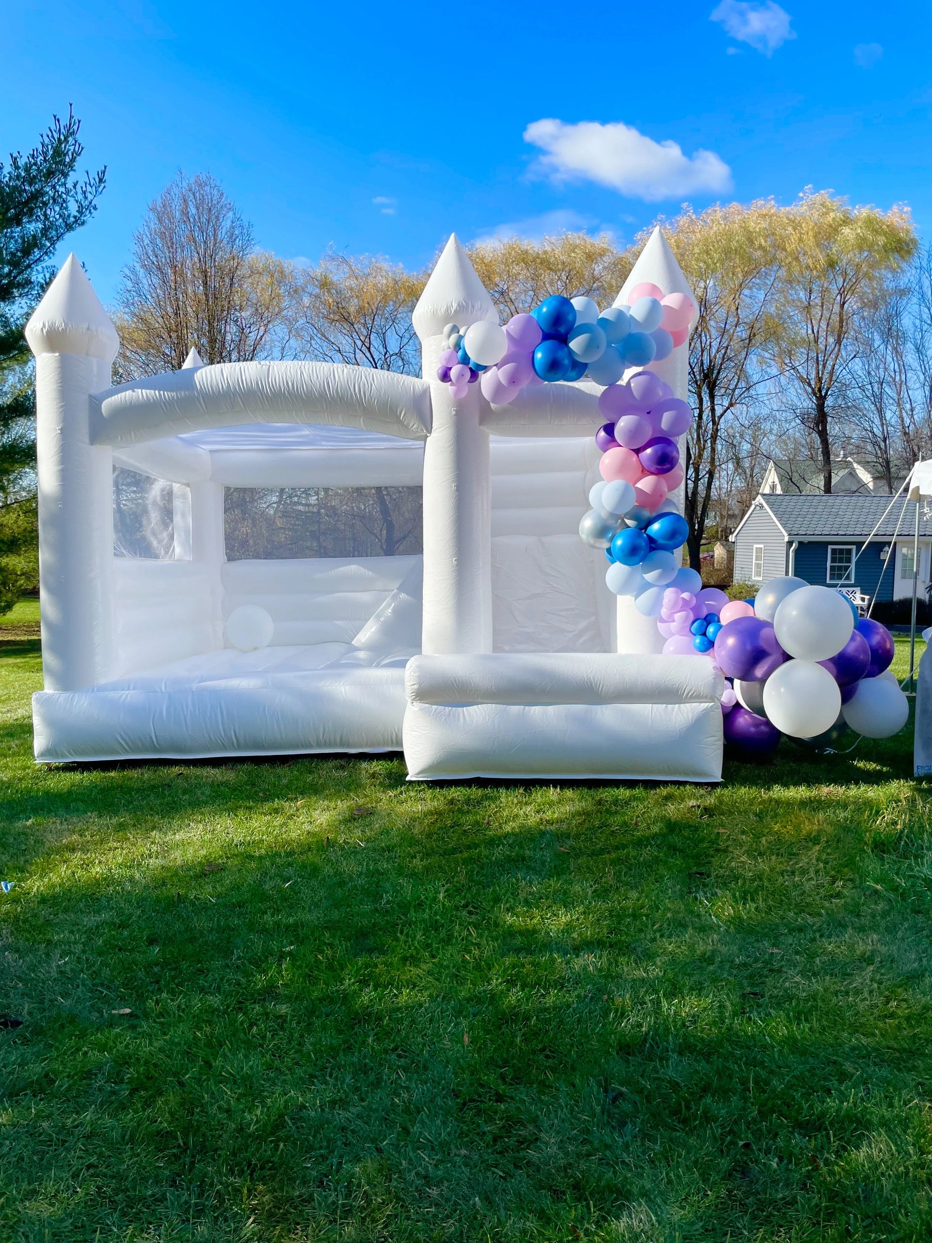 Bounce around the Hudson White Bounce House Rental, Inflatable Rentals, Bounce House Rentals