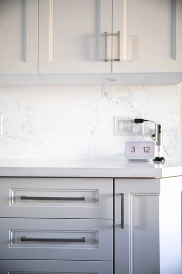 Custom kitchen cabinetry design by TKB Group. A  modern kitchen in Ontario with a large island.