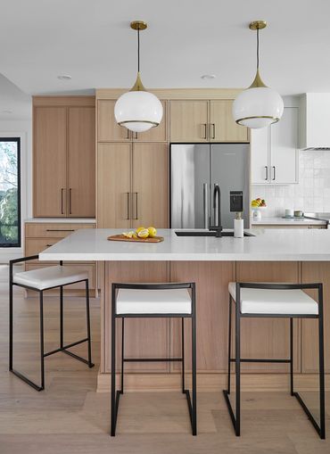 Custom kitchen cabinetry design by TKB Group. A  modern kitchen in Ontario with a large island.