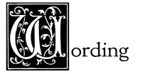 Wording