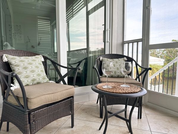 Relax away from nature in the inclosed lanai.