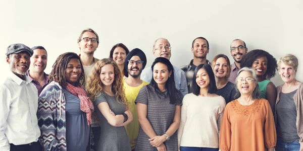 Photo of a diverse group of volunteers