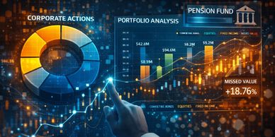 Image depicting corporate actions analysis services