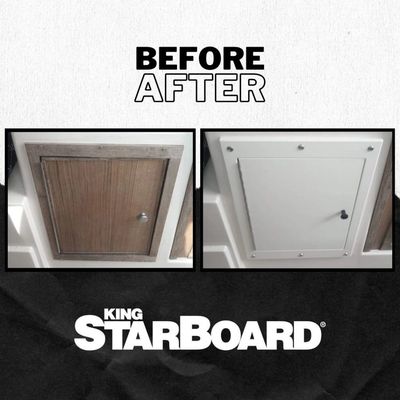 Starboard boat cabinet door