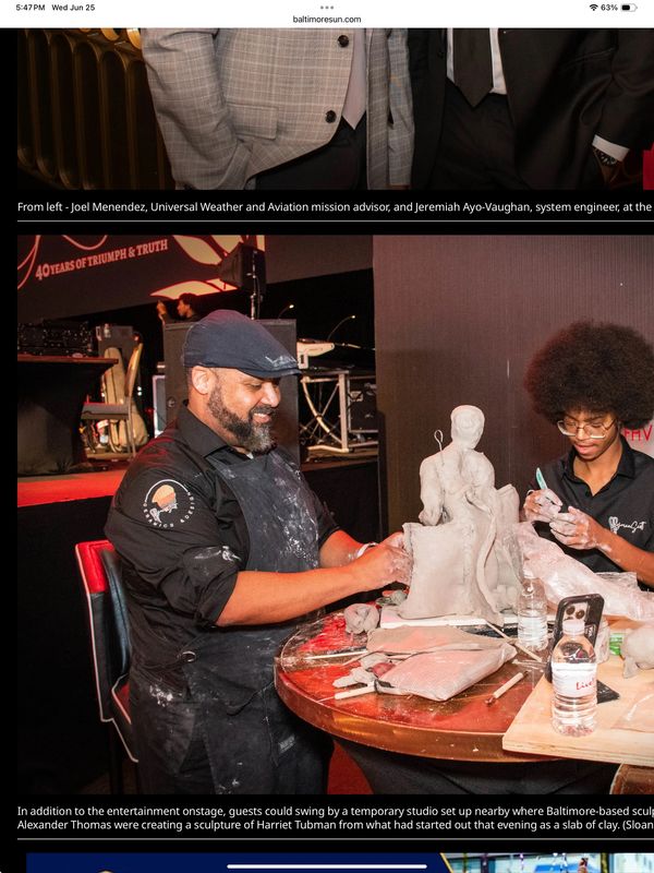 Live Sculpture Performance at the Associated Black Charities Annual Gala in 2025