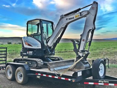 Bobcat E35 Mini Excavator for rent in Midvale Idaho. Construction equipment for rent near me. 