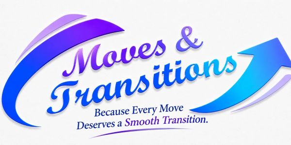 Logo with arrow and tagline about smooth transitions.
