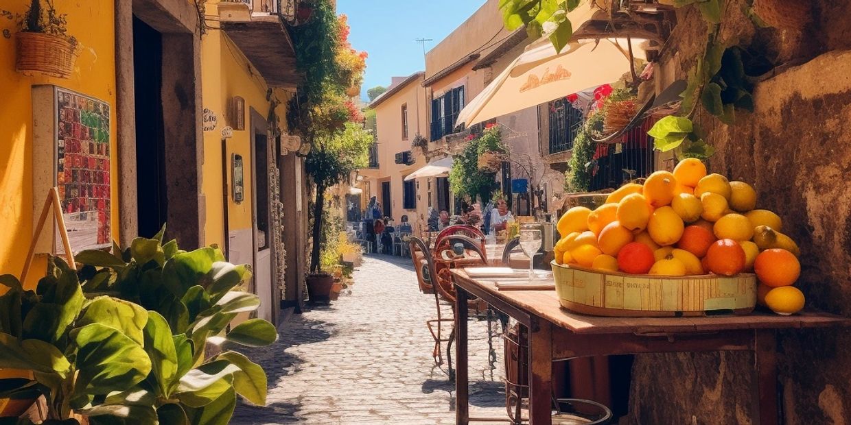 Image of a street near Taormina. Best tourist destinations near Taormina in Sicily