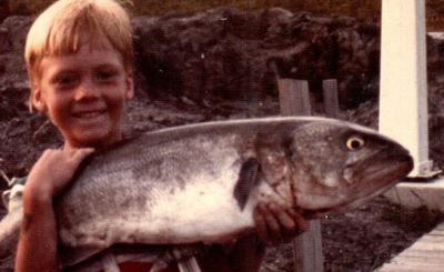 Young boy with big Bluefish