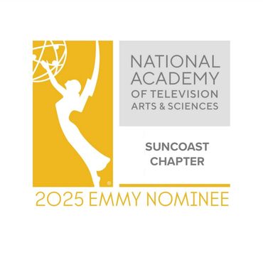 2025 Emmy Nominee logo for Suncoast Chapter by National Academy of Television Arts &amp; Sciences.