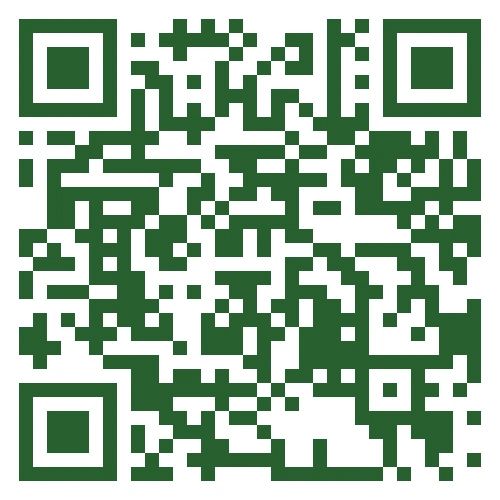 A green and white QR code on a white background.