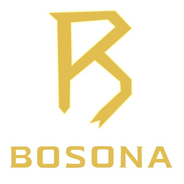 Golden stylized 'B' logo with the word BOSONA underneath on white background.