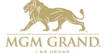 Gold MGM Grand Las Vegas logo with lion.
