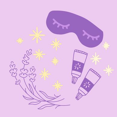 Sleep mask, loose lavender, and self-care tinctures
