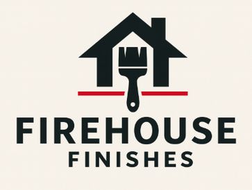 Logo featuring a house with a paintbrush and the text 'Firehouse Finishes'.