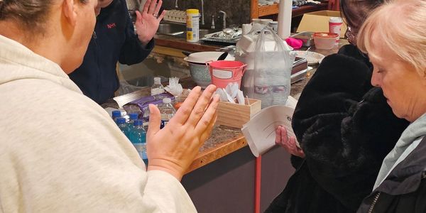 Prayer outreach at Daniel's mission- Healing Hope Recovery