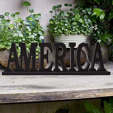 Cutout Letters Freestanding Block Word Sign Hanging Ornament Table