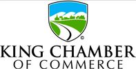 Logo of King Chamber of Commerce with a scenic shield design.
