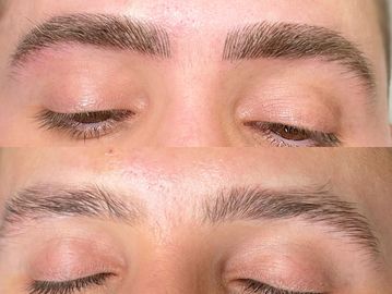 Mens' manicured and designed Brows