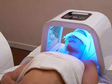 LED facial light treatment at A Beauty By Design Studio and Academy