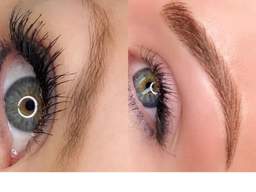 Microblading eyebrow before and after result in Henderson, Nevada