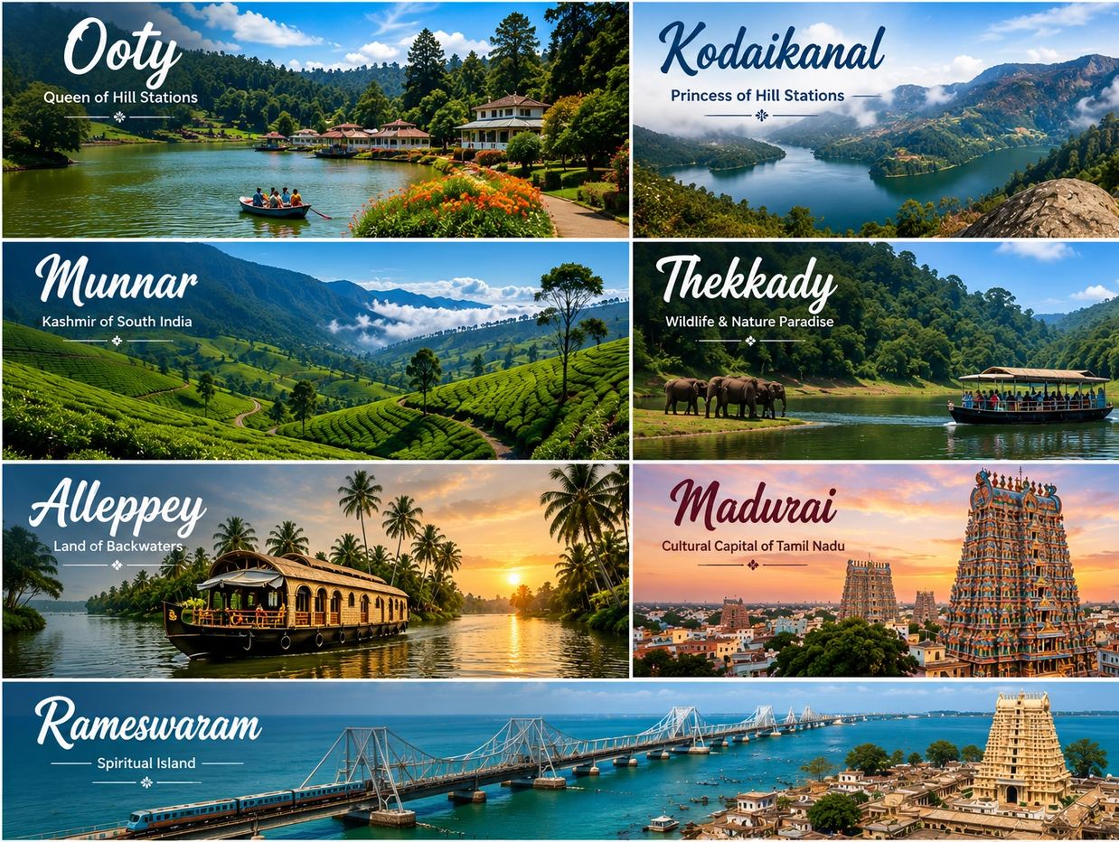 Coimbatore to ooty tour package coimbatore to munnar kodaikanal madurai rameswaram tour package