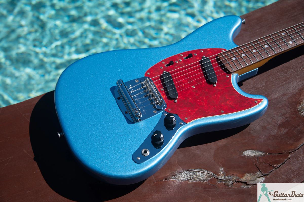 1997 Fender Mustang MG66 Candy Blue Sparkle - "Guitar Dude Ultimate MOJO  Custom" - Made In Japan