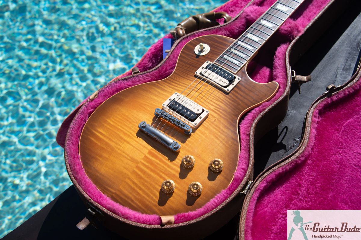2005 Gibson Les Paul Standard Plus- Honey Burst KILLER AAAA Flametop -50's  Neck - Made In USA