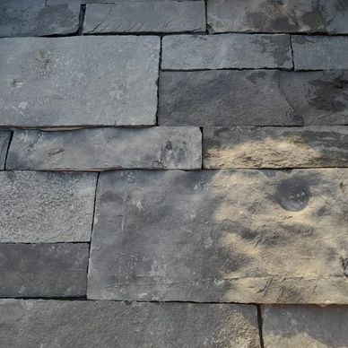 Black Limestone Ashlar Thin Veneer Stone by Melissa and Ross
