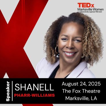 Shanell Pharr-Williams, speaker at TEDxMarksville Women event, August 24, 2025.