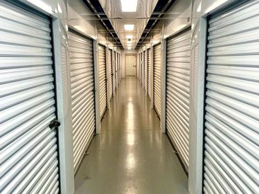 Interior of climate-controlled storage at Stuff-N-Storage in Holly Springs, GA.