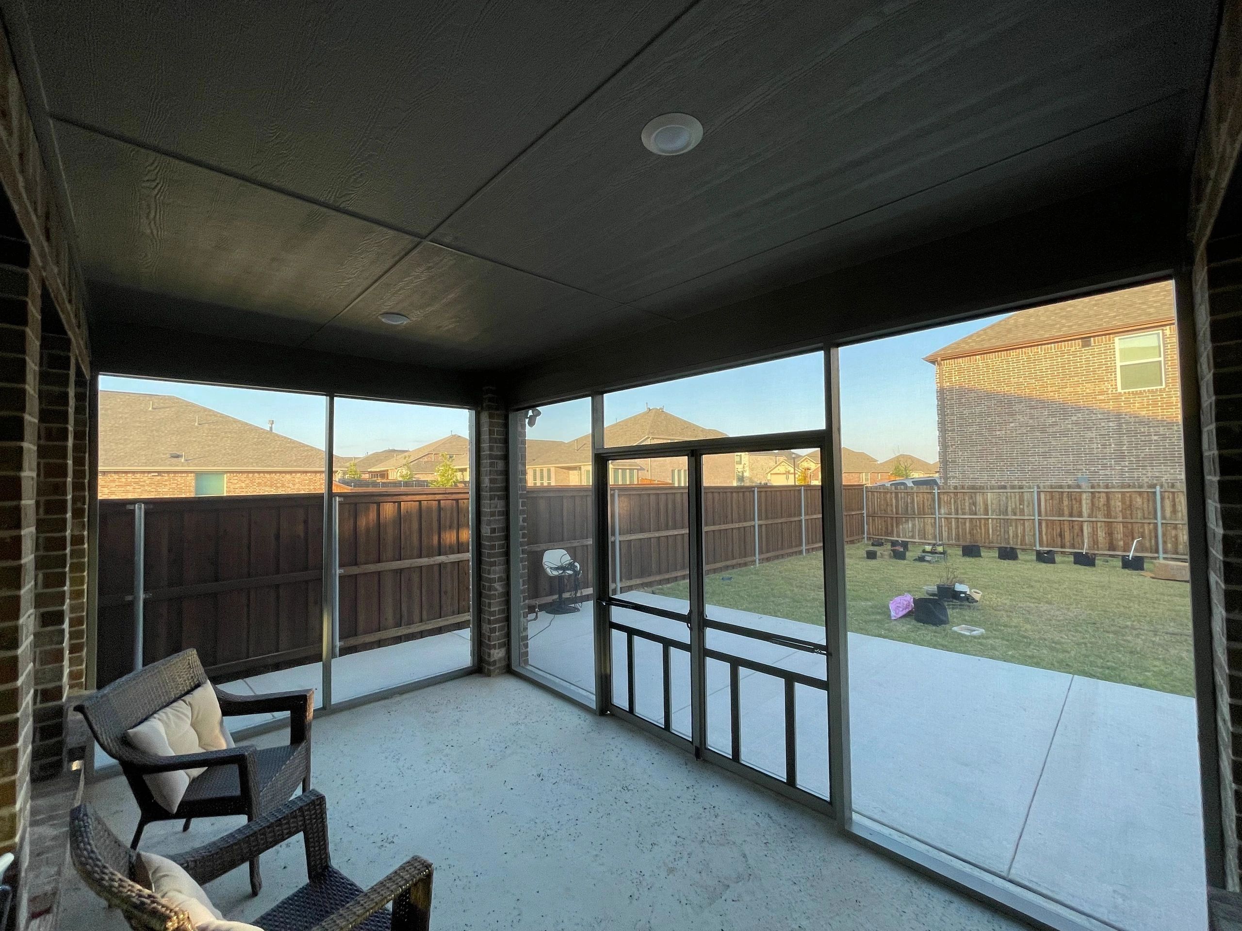 Screen enclosure from inside