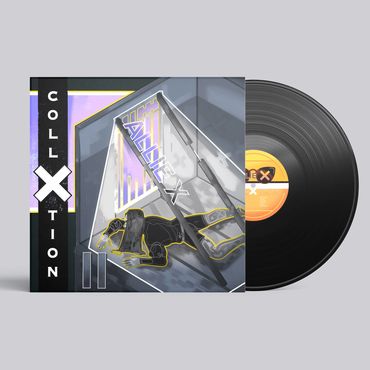 A digital mock-up of an album cover in the form of a vinyl sleeve.