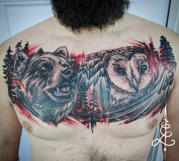 nature tattoo, trash polka tattoo, denver tattoo, lakewood tattoo, colorado tattoo