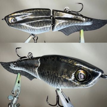 Custom Painted Thunder God CTM Swim Bait, Color Shift Fishing Lure