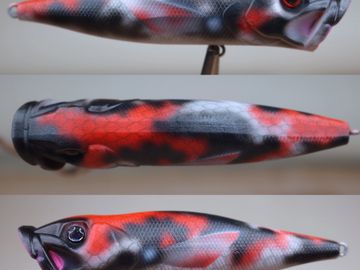 Popper painted as showa koi pattern