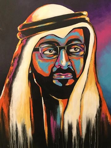 Sheikh Mohammed bin Zayed Al Nahyan 
 Size 47.5 Inches X 35.5 Inches  