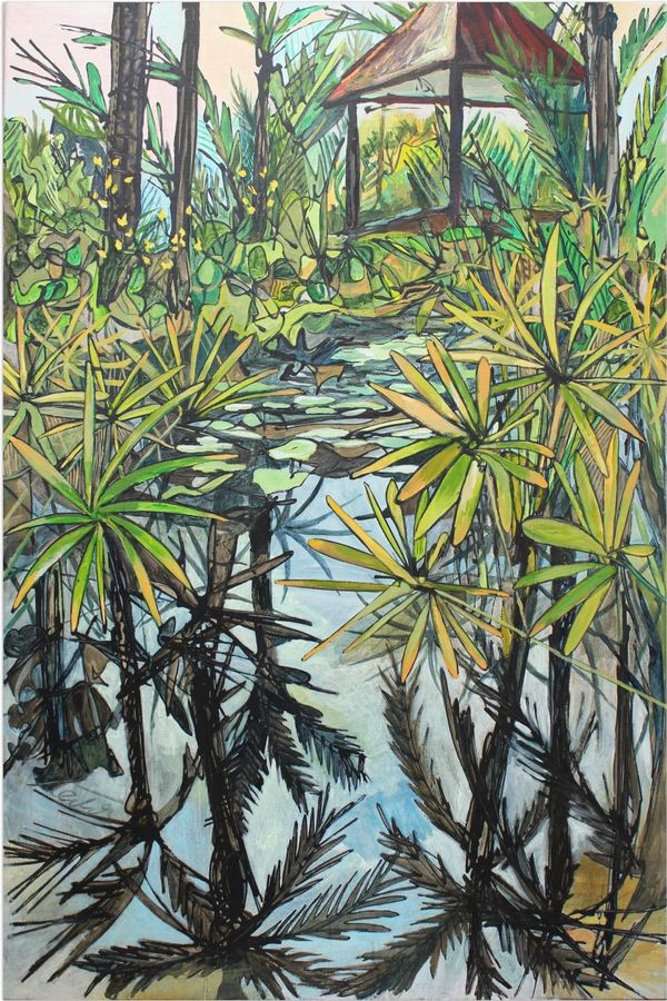 Sky In The Water  Acrylic on canvas 80 x 120 cm