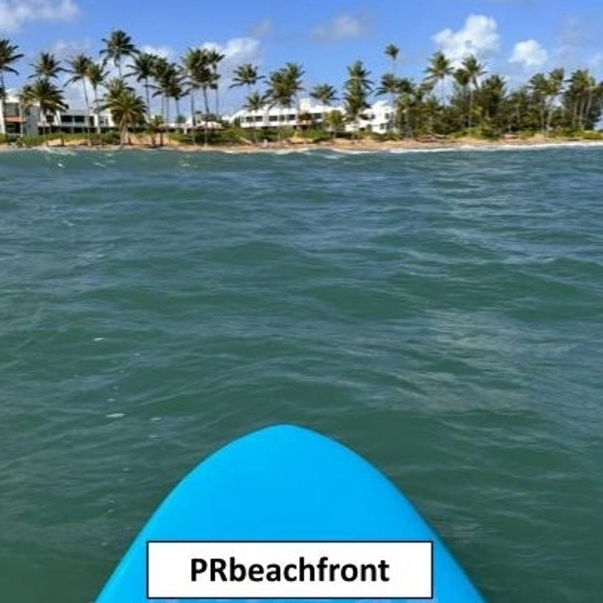 View of the beachfront apartment from the ocean.