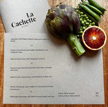 La Cachette Spring menu 30/8 - 18 /9/23. Best restaurant near me no matter where you are!