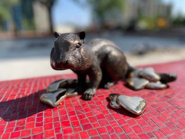 MARINA GUGLIELMI and TYLER BALKO. 'Chipmunk, Love Hoarder' 
Love Park, Toronto, Ontario, Canada. 202