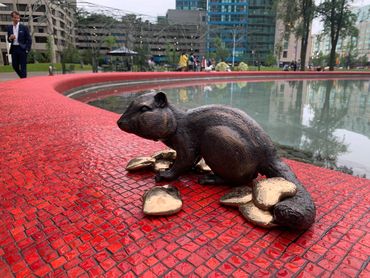 MARINA GUGLIELMI and TYLER BALKO. 'Chipmunk, Love Hoarder' 
Love Park, Toronto, Ontario, Canada. 202
