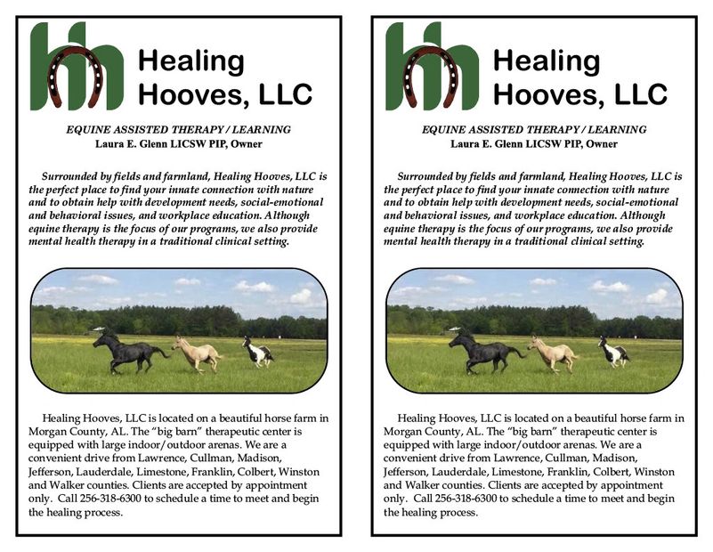 MENTAL HEALTH SERVICES
COUNSELING
HEALING HOOVES LLC, HARTSELLE AL
BEHAVIORAL PROBLEM
FAMILY THERAPY