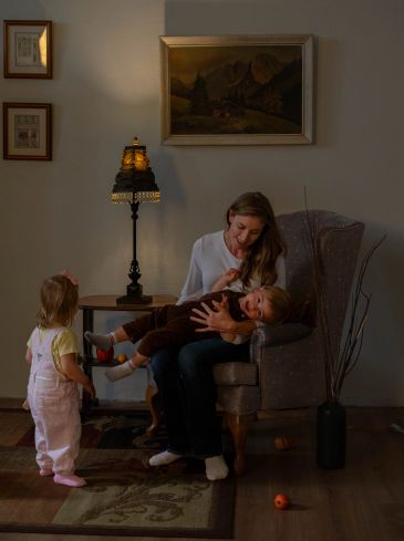 Sam's studio space located in cambridge ontario with a family of twins 