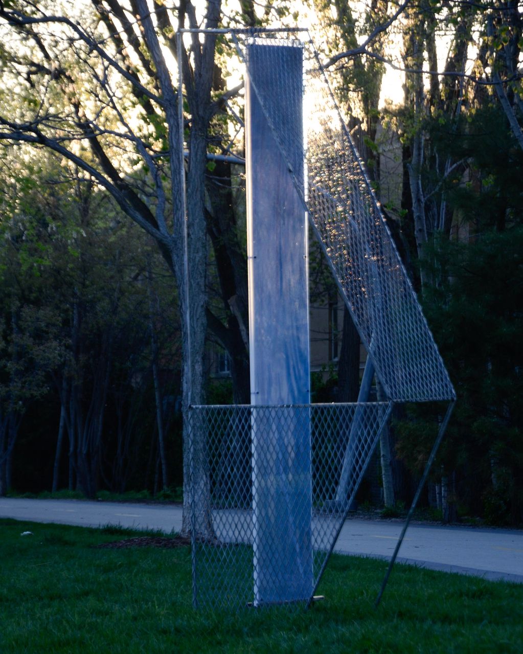 Steel outdoor sculpture