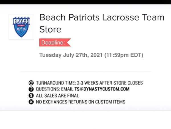 Beach Patriots Lacrosse