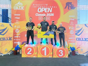 Winners on the podium at CBJJC International Open Classic 2026.