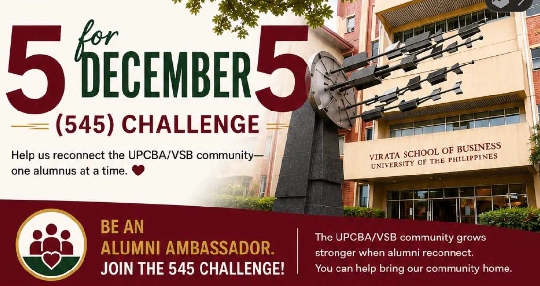 545 Challenge for UPCBA/VSB alumni reconnection on December 5.