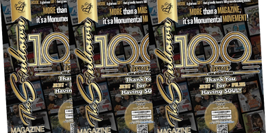 Cover of The Spectrum magazine celebrating 100 issues and thanking readers for their support.