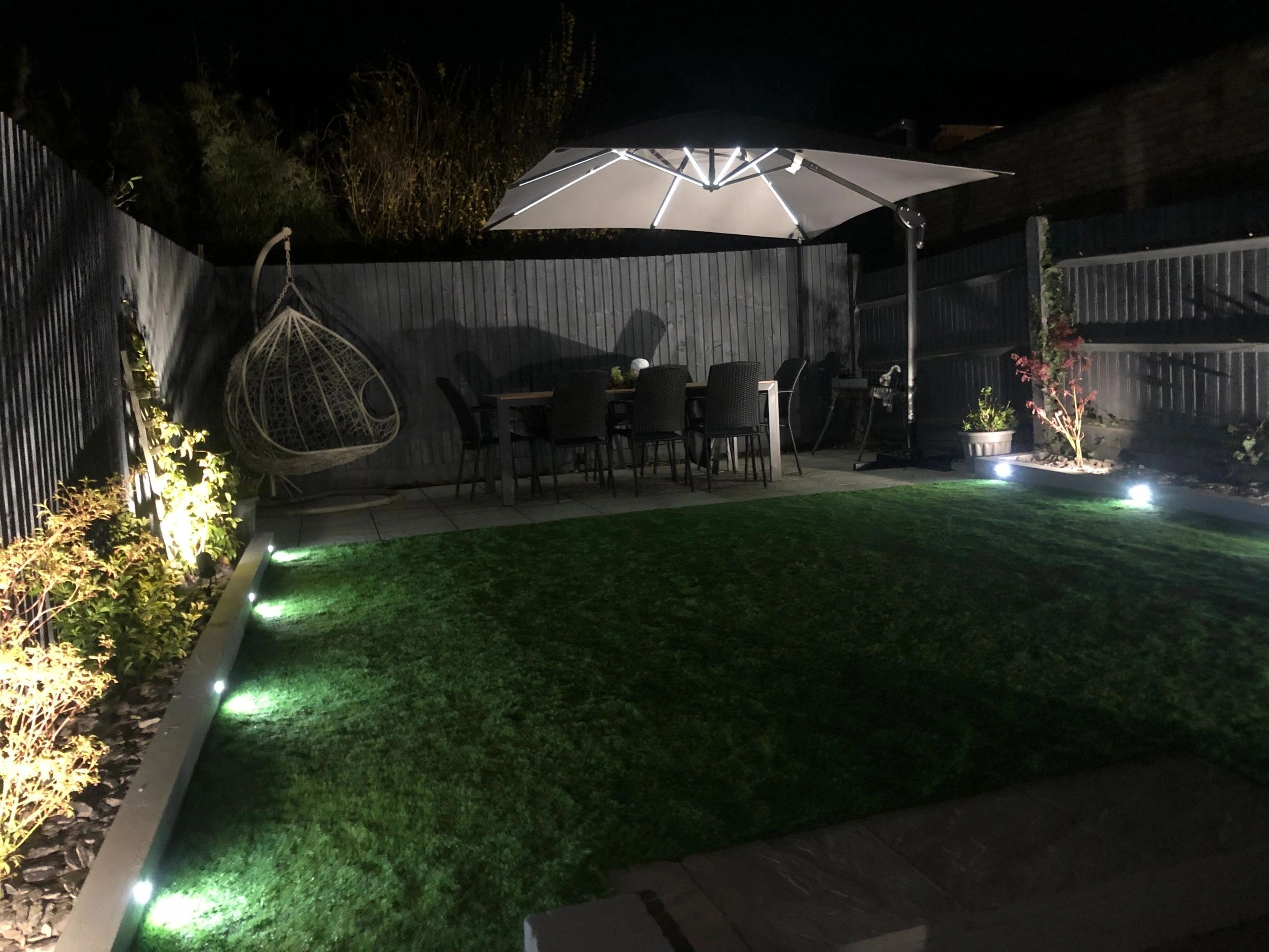 table with chairs in the garden